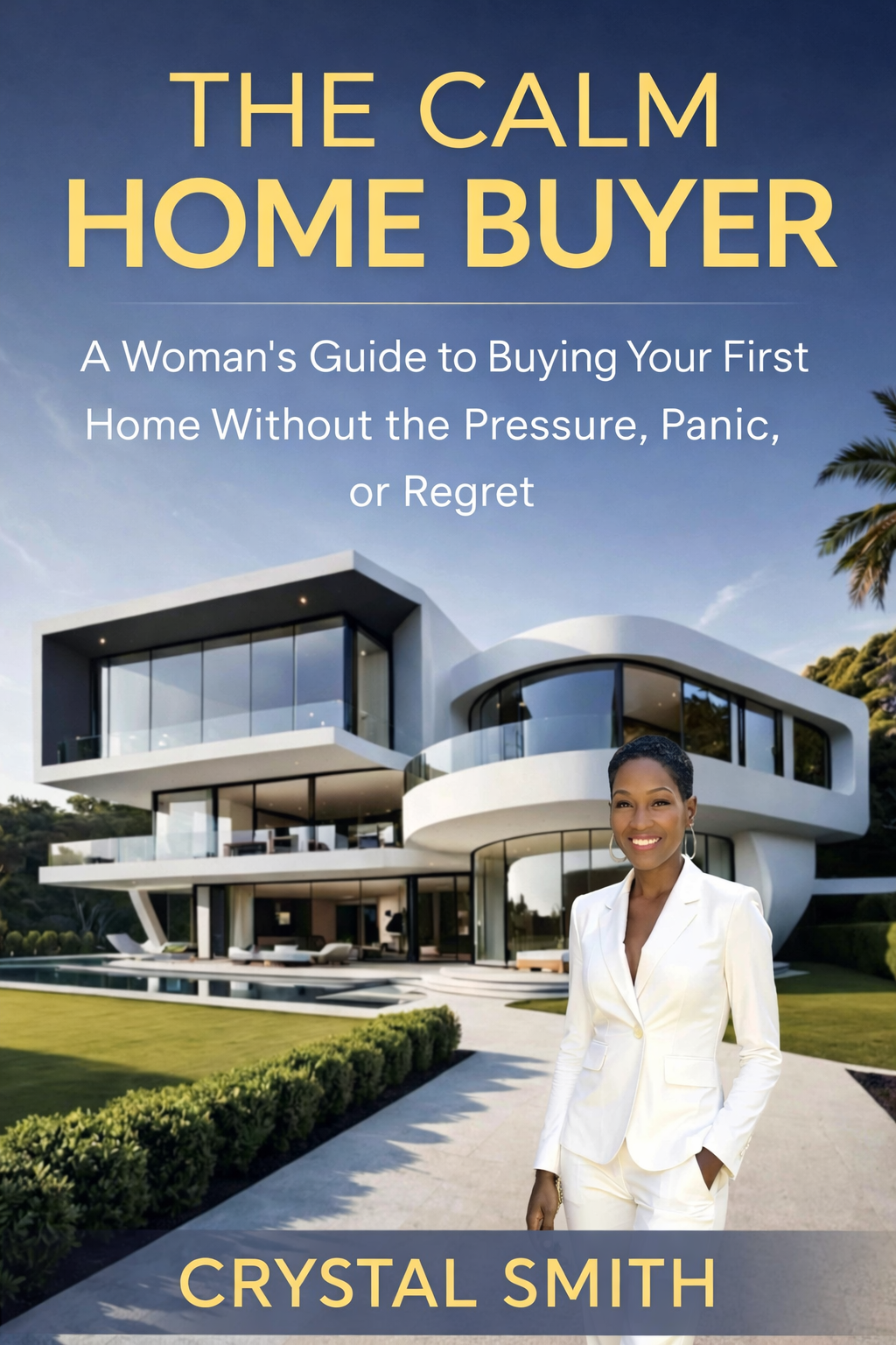 Book cover: The Calm Home Buyer by Crystal Smith, a woman's guide to buying your first home